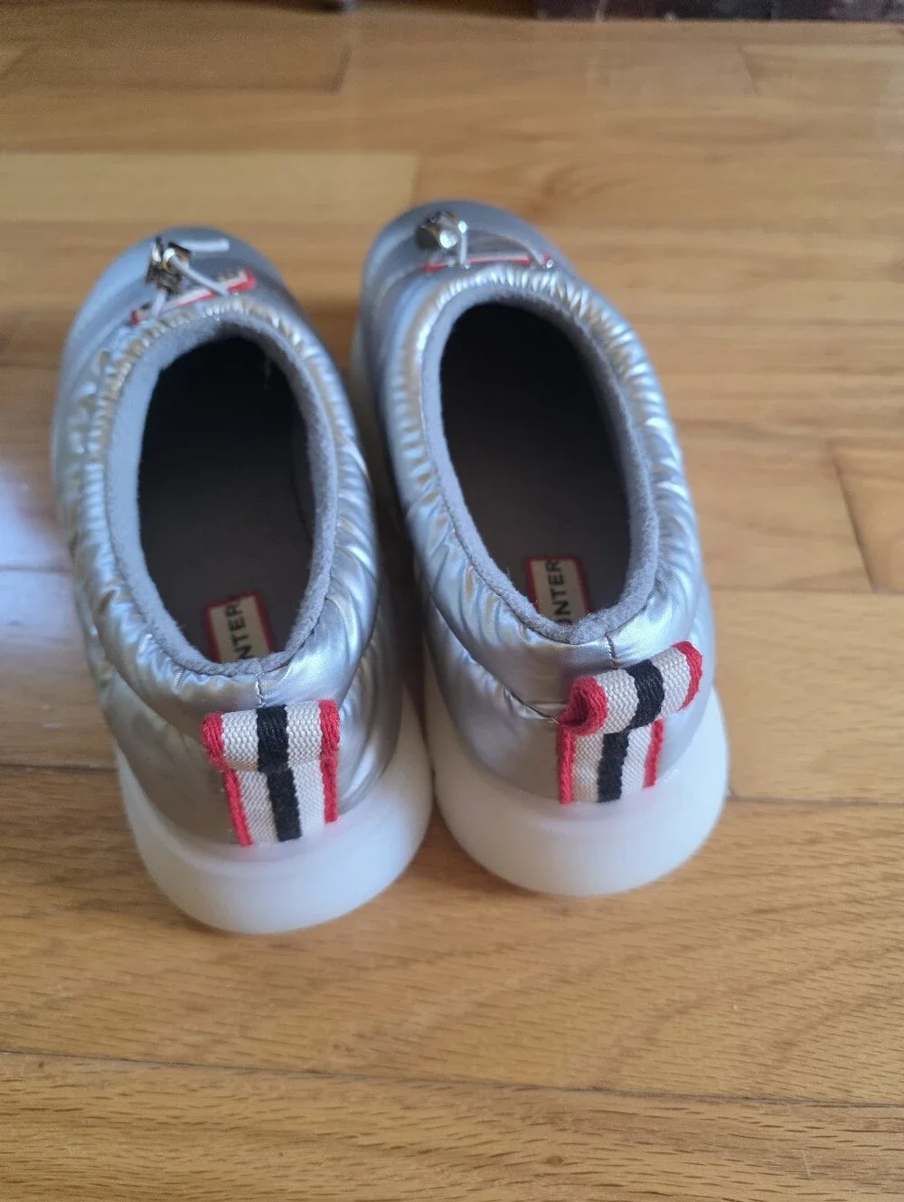 Womens Hunter Madi Platform Insulated Slip On Shoes Size 9 Silver